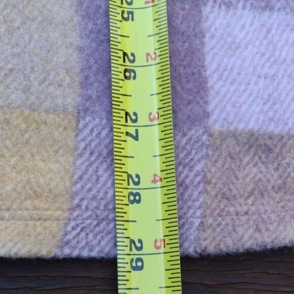 First Love by Lovelyn Lilac Gold Long Sleeve Soft Checkered Top Size Large - Picture 4 of 7